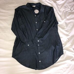 Denim button down dress